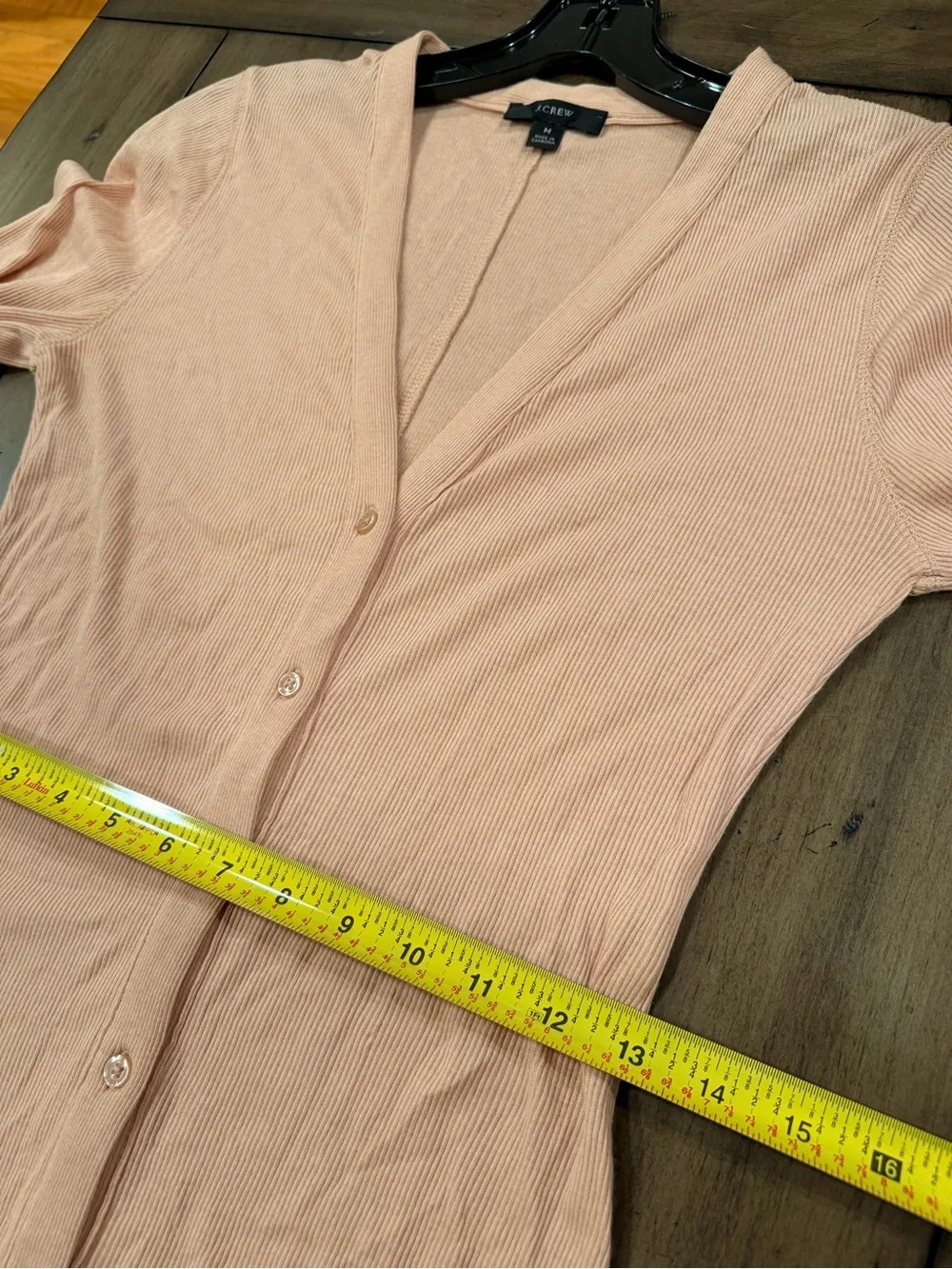 J crew Neutral Peach Ribbed button-front knit dress Long sleeves #423